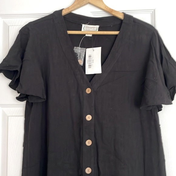 Little Black Linen Dress - New with Tags - Picture 4 of 7